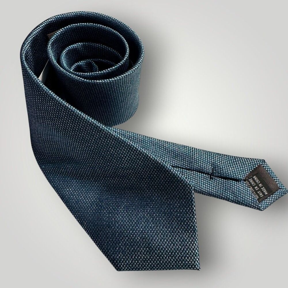 JACK VICTOR Tie Silk Tie 100% Silk Skinny Tie Aqua Blue